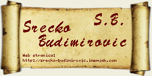 Srećko Budimirović vizit kartica